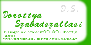 dorottya szabadszallasi business card